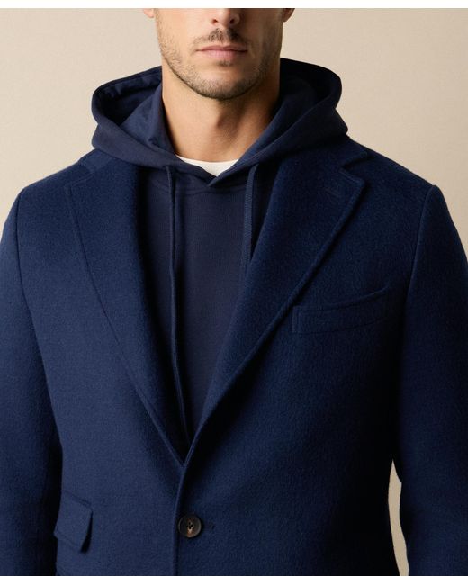 Brooks Brothers Blue Wool Dress Coat for men
