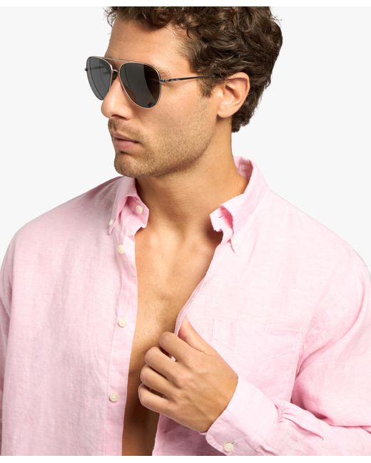 Grey Aviator Style Sunglasses di Brooks Brothers in Gray da Uomo