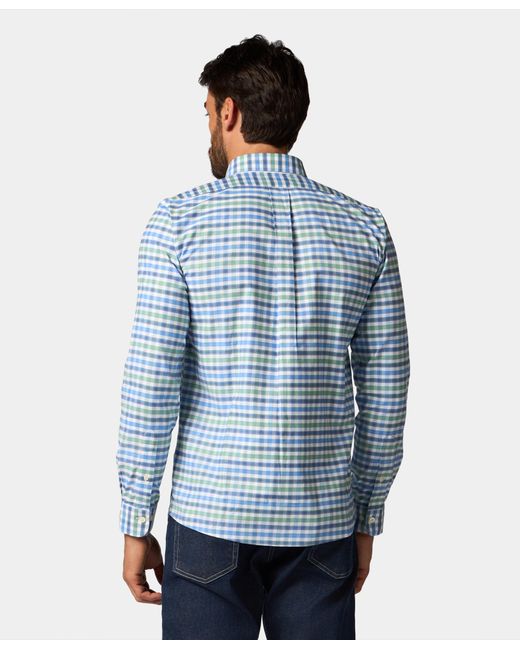Camisa De Corte Slim De Golden Fleece A Cuadros Con Cuello Button-down Brooks Brothers de hombre de color Blue
