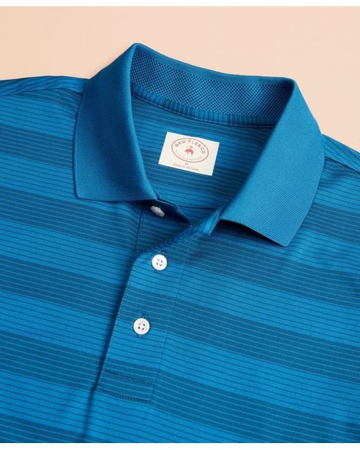 Brooks Brothers Fleece Performance Series Striped Polo Shirt in Blue ...