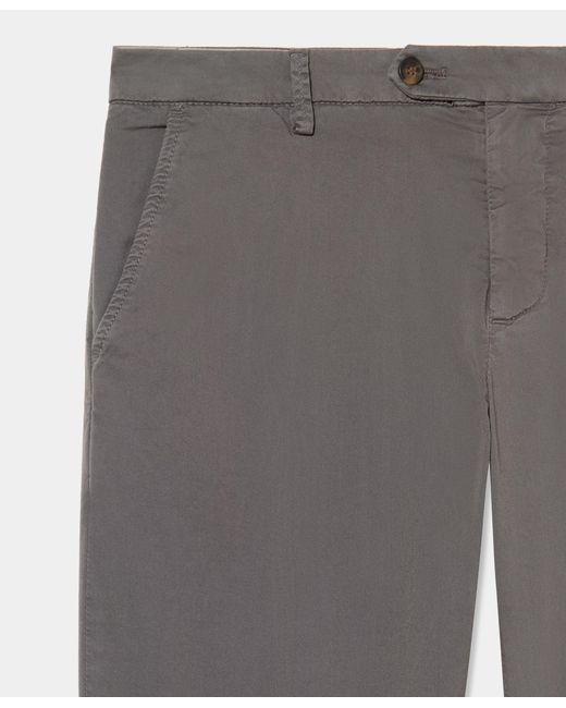 Brooks Brothers Gray Stretch Cotton Twill Chino for men