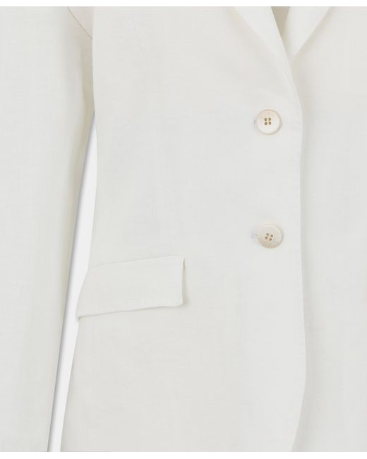Brooks Brothers White Plain Linen Blazer
