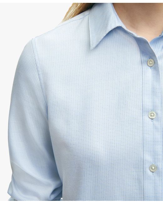 X Thomas Mason Light Blue Cotton Luxury Shirt di Brooks Brothers