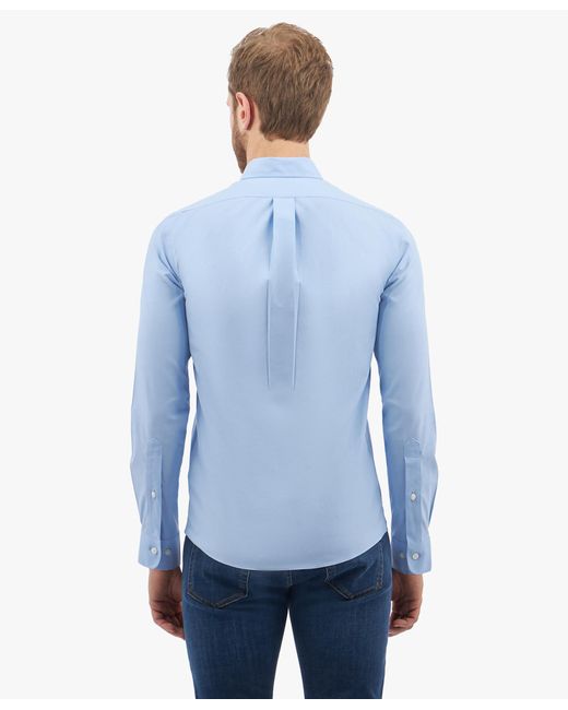 Brooks Brothers Blaues Regular Fit Non-iron Hemd Aus Stretch-baumwolle Mit Button-down-kragen in Blue für Herren