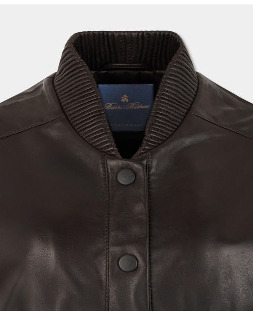 Brooks Brothers Black Suede Bomber Jacket