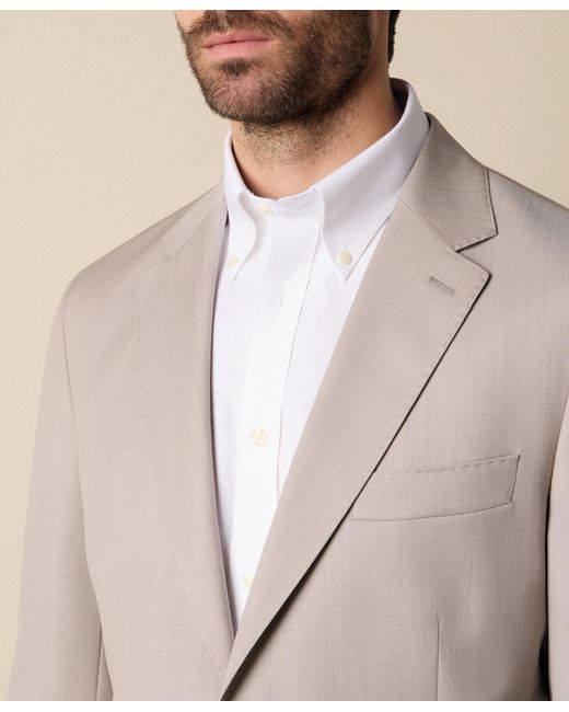 Brooks Brothers Gray Twill Virgin Wool Blazer for men