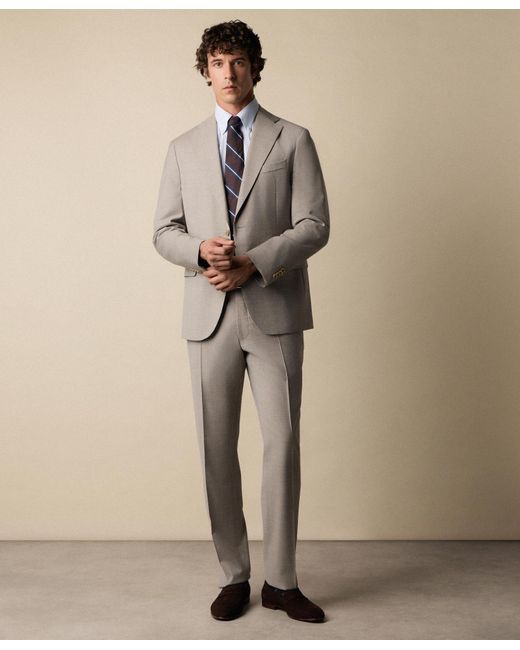 Brooks Brothers Gray Virgin Wool Blend Comfort Blazer for men