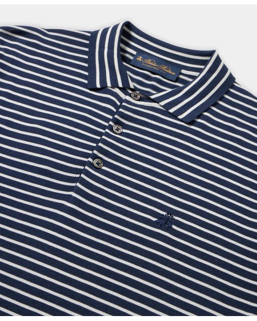 Brooks Brothers Blue Cotton-Blend Polo Shirt for men