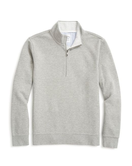 Brooks Brothers Half-zip Sweatshirt in Grey (Gray) for Men | Lyst