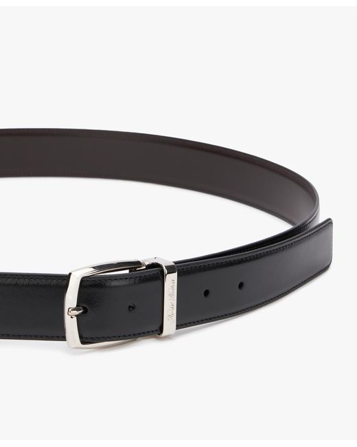 Black Reversible Leather Belt Brooks Brothers de hombre