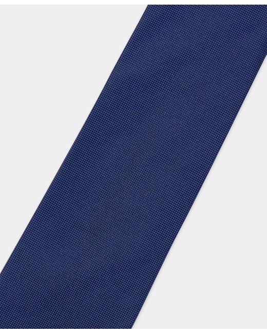 Brooks Brothers Blue Hopsack Plain Silk Tie for men