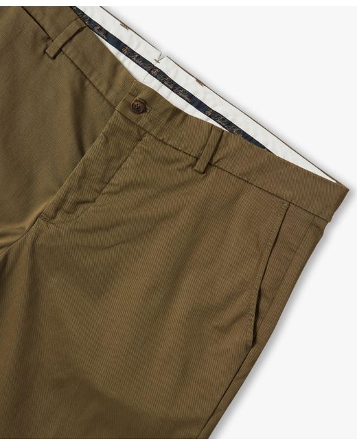 Pantalon Chino Militaire Coupe Décontractée En Coton Double Retors Brooks Brothers pour homme en coloris Green