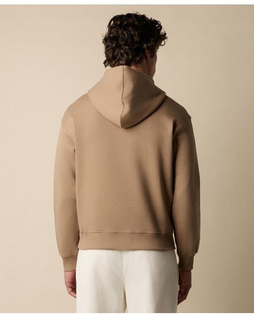 Brooks Brothers Natural Cotton Hoodie With Embroidered Logo for men