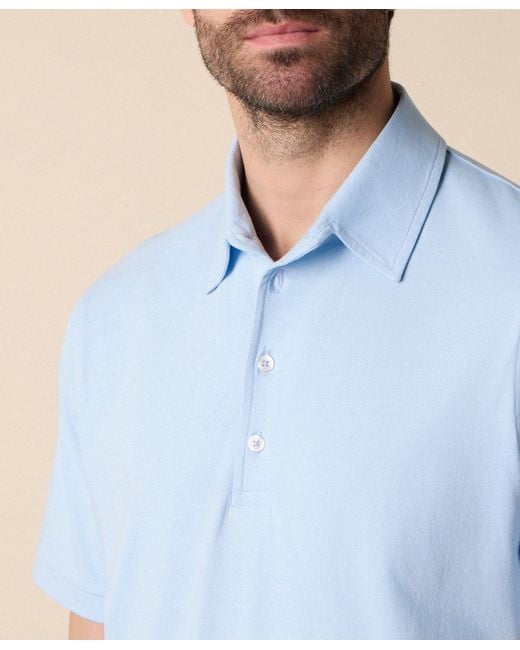 Brooks Brothers Blue Jersey Polo for men