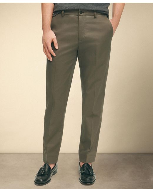 Brooks Brothers Gray Slim Fit Advantage Stretch Chino for men