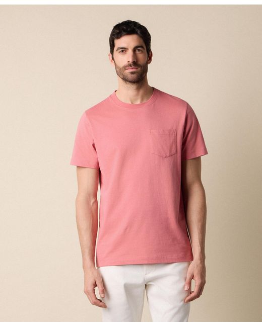 Brooks Brothers Pink Cotton Pocket T-Shirt for men
