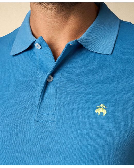 Brooks Brothers Blue Cotton Piqué Polo for men