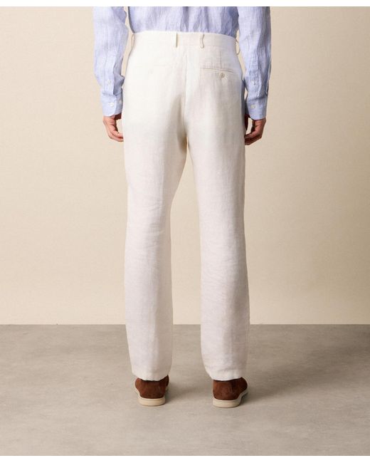 Brooks Brothers White Linen Trousers for men