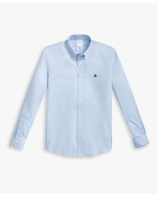 Brooks Brothers Blue Slim Fit Oxford Pinpoint Non-Iron Button Down Shirt for men