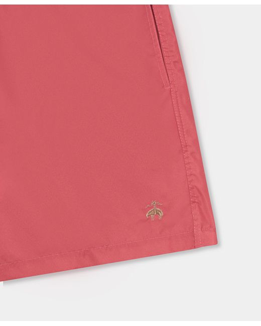 Brooks Brothers Red Plain Swim Trunks for men
