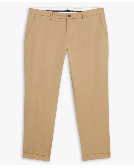 Khaki Relaxed Fit Double Twisted Cotton Chinos di Brooks Brothers in Natural da Uomo