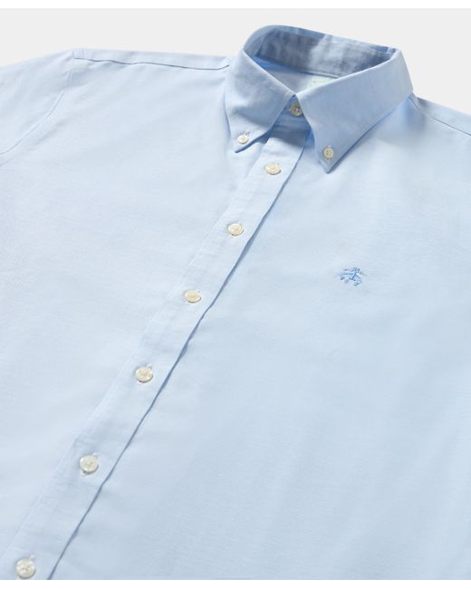 Brooks Brothers Blue Slim Fit Oxford Non-Iron Button Down Shirt for men
