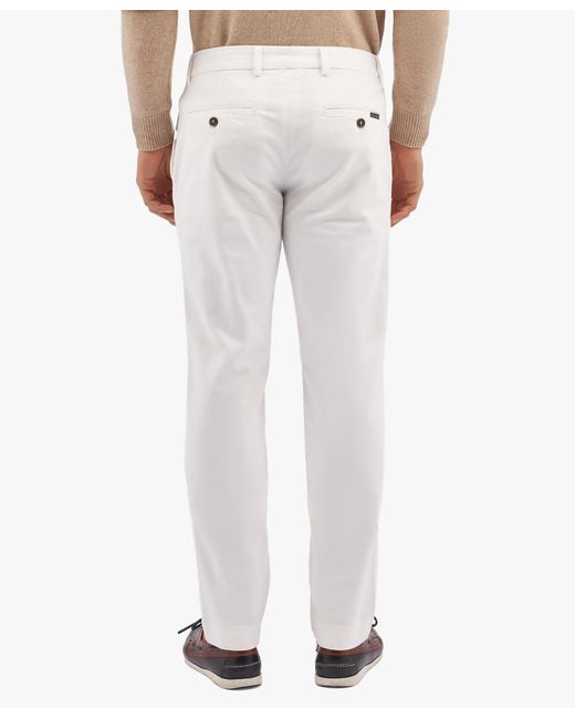 White Stretch Cotton Chinos Brooks Brothers de hombre