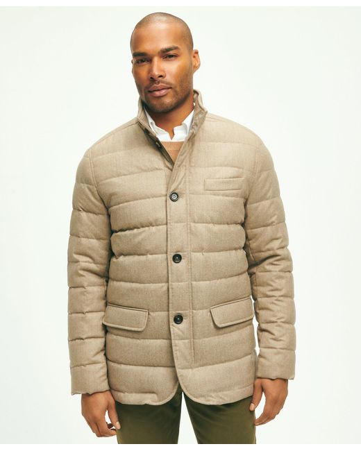 Brooks Brothers Natural Wool Down Puffer Blazer for men