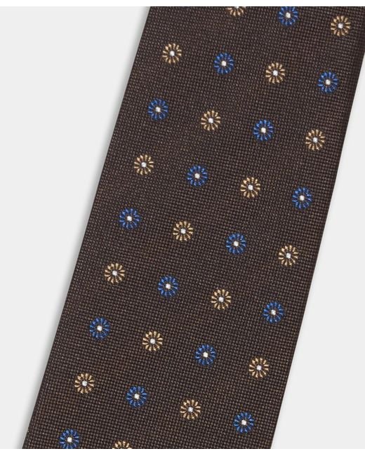 Cravate En Soie À Motif À Micro Fleurs Brooks Brothers pour homme en coloris Gray