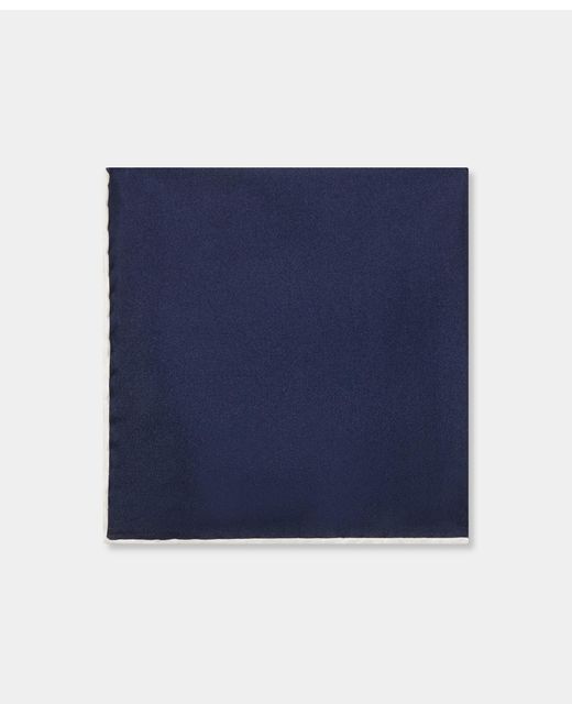 Brooks Brothers Blue Plain Silk Pochette for men