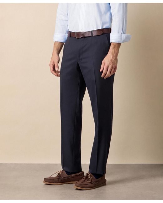 Brooks Brothers Blue Travel Twill Trousers for men