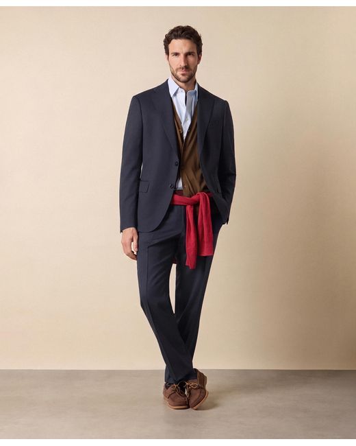Brooks Brothers Blue Travel Twill Trousers for men