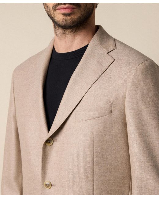 Brooks Brothers Natural Plain Twill Wool-Cashmere Blazer for men