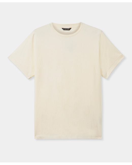 Brooks Brothers White Mercerized Cotton Crewneck T-Shirt for men