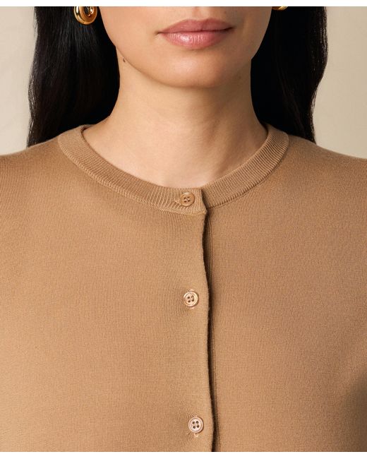 Brooks Brothers Natural Merino Wool Cardigan
