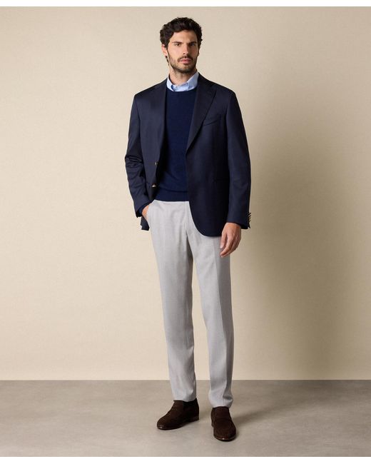 Brooks Brothers Blue Cashmere Crewneck for men