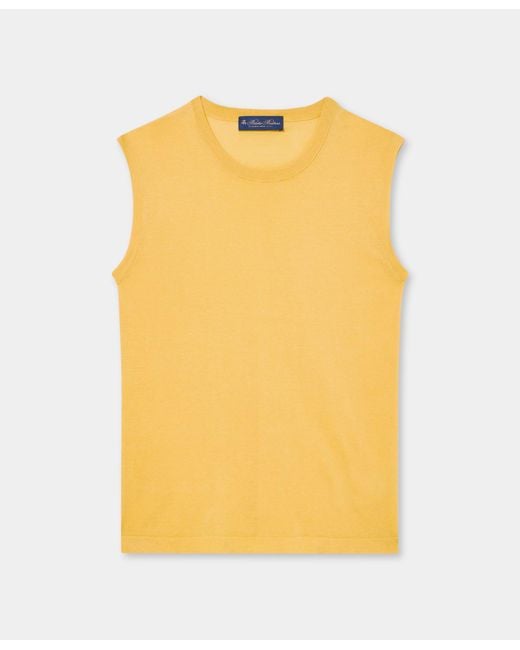Brooks Brothers Yellow Silk Blend Top