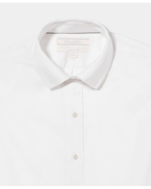 Brooks Brothers White Classic-fit Non-iron Stretch Supima Cotton Dress Shirt