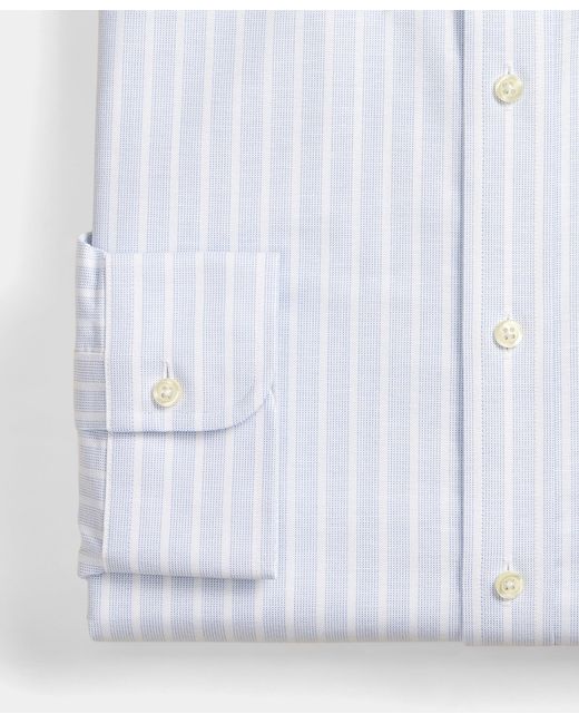 Brooks Brothers Blue Regular Fit Non-Iron Oxford Shirt With Button Down Collar for men