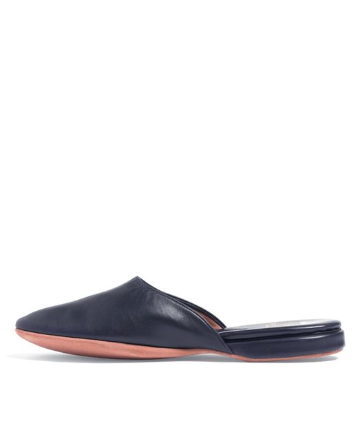 leather backless slippers