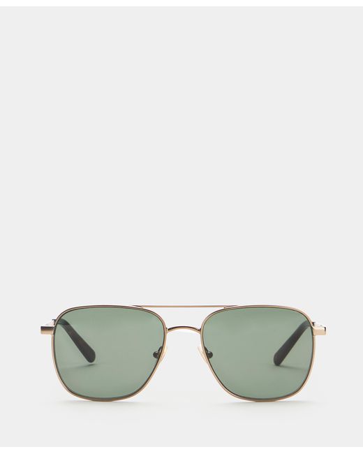 Brooks Brothers Green Matte Pilot Sunglasses for men