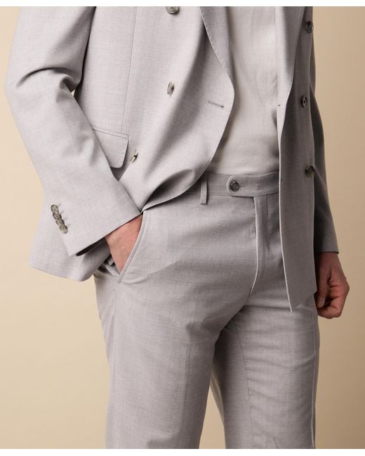 Brooks Brothers White Double Breasted Weave Virgin Wool Suit for men