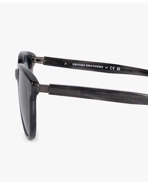 Black Round Sunglasses di Brooks Brothers in Gray da Uomo