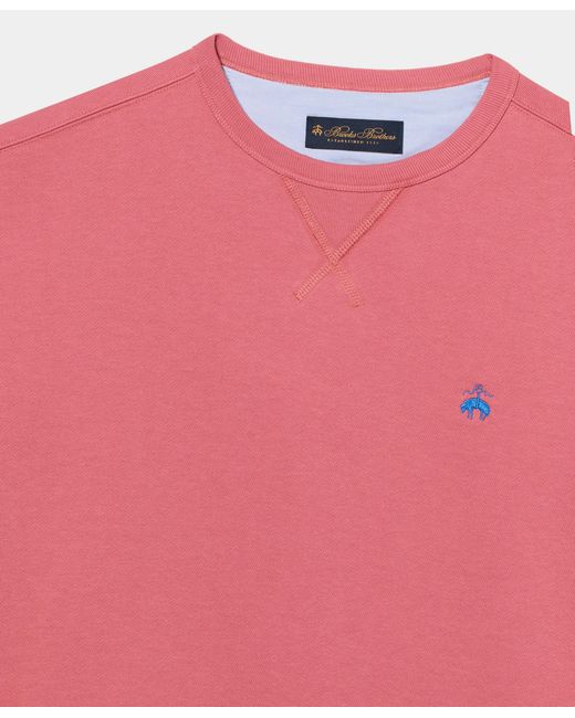 Brooks Brothers Pink Cotton Sweatshirt With Embroidered Logo for men