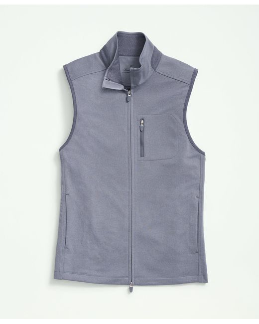 Brooks Brothers Blue Performance Series Full-zip Pique Vest for men