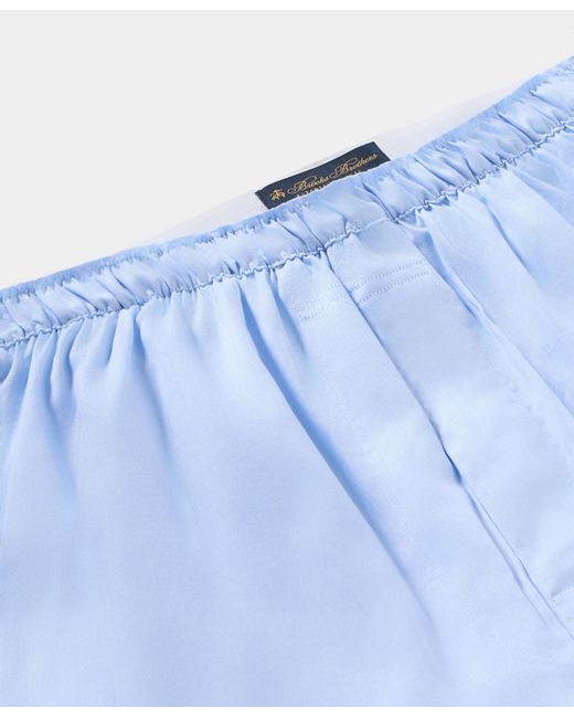 Brooks Brothers Blue Cotton Boxer Shorts for men