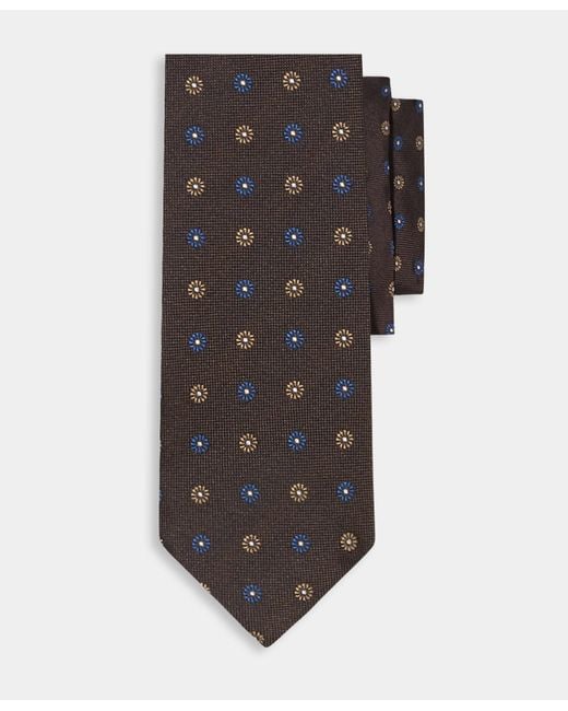 Cravate En Soie À Motif À Micro Fleurs Brooks Brothers pour homme en coloris Gray
