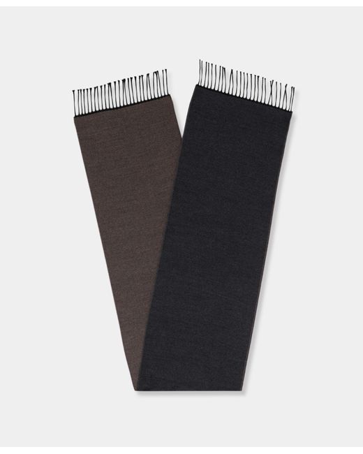 Brooks Brothers Blue Double-Faced Wool Scarf for men