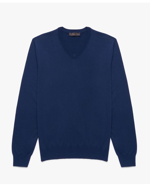 Brooks Brothers Pullover Mit V-ausschnitt Aus Baumwolle in Blue für Herren
