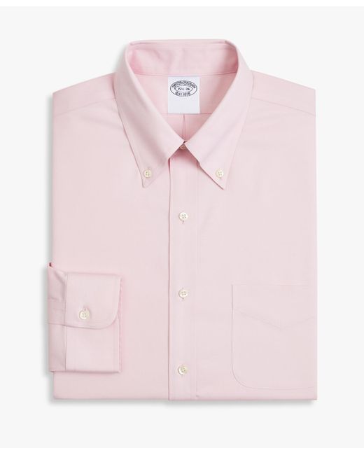 Brooks Brothers Hellrosa Slim-fit Non-iron Anzughemd Aus Stretch-baumwolle Mit Button-down-kragen in Pink für Herren